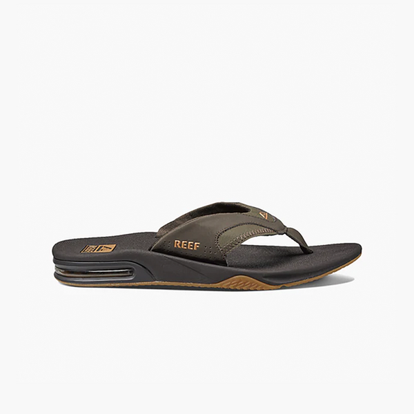 Mens Flip Flops Size 11 Reef Mens Fanning Flip Flops Grey/Black