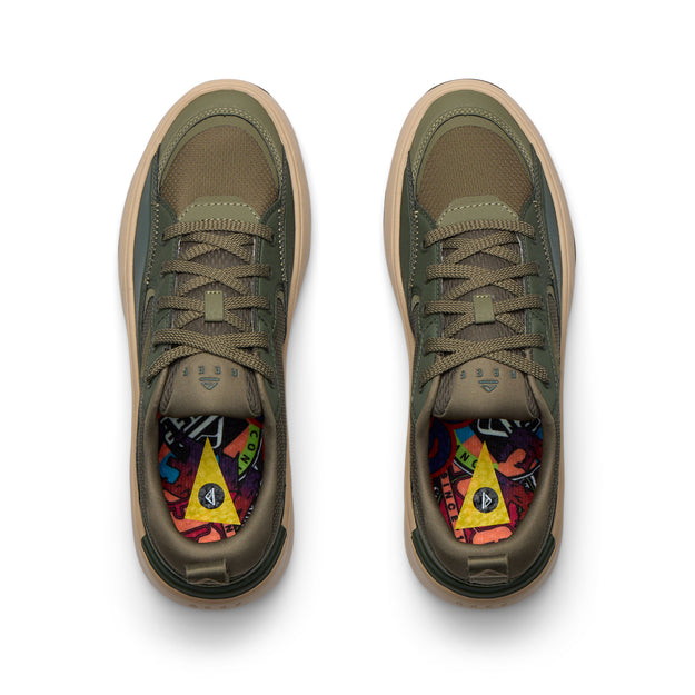 Fanning Shoe - Olive/Tan