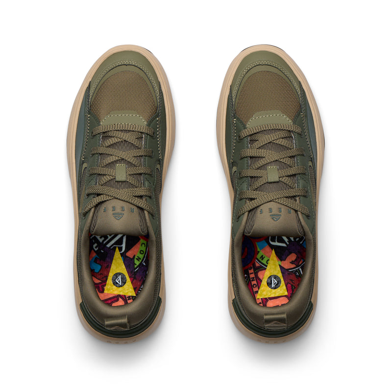 Fanning Shoe - Olive/Tan