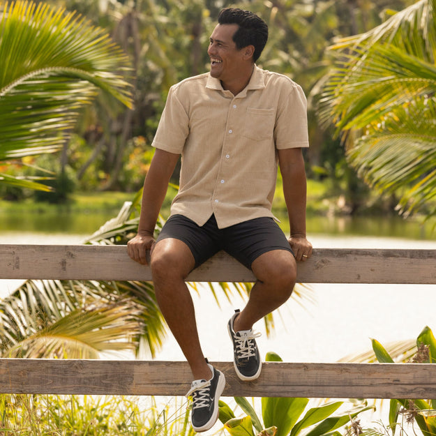 Fanning Shoe - Black/White/Gum