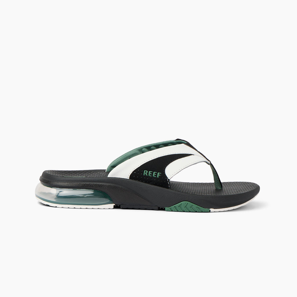Reef Fanning Flip Flops - White/Black/Green