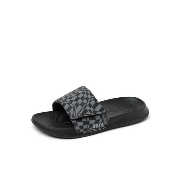 Kids Salty Slide - Black Swell Checker