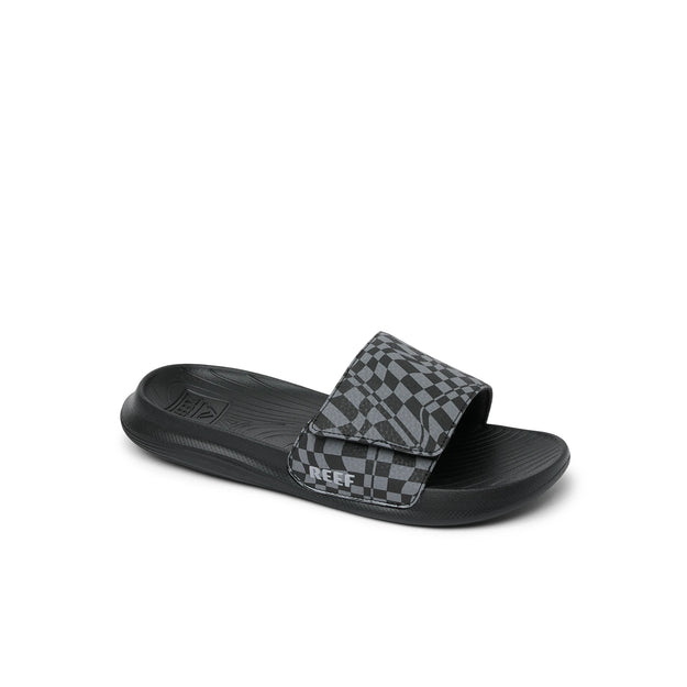 Kids Salty Slide - Black Swell Checker