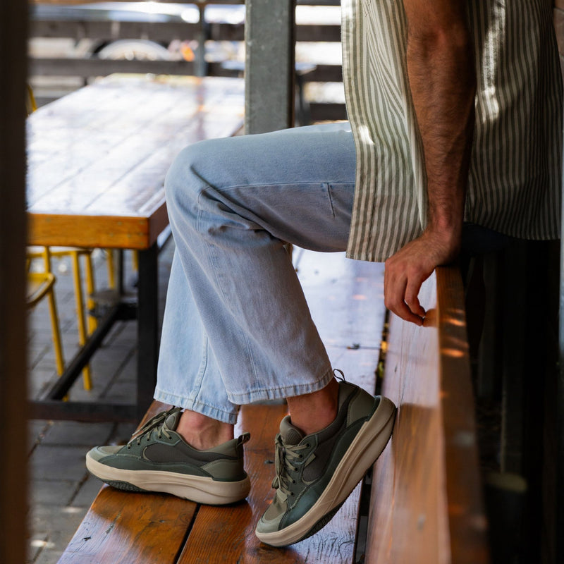 Fanning Shoe - Olive/Tan