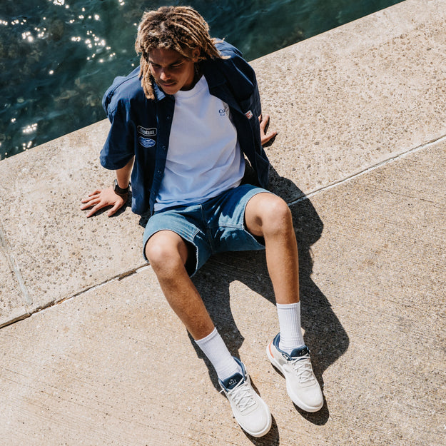 Shoreline Del Mar - Tan/White/Navy
