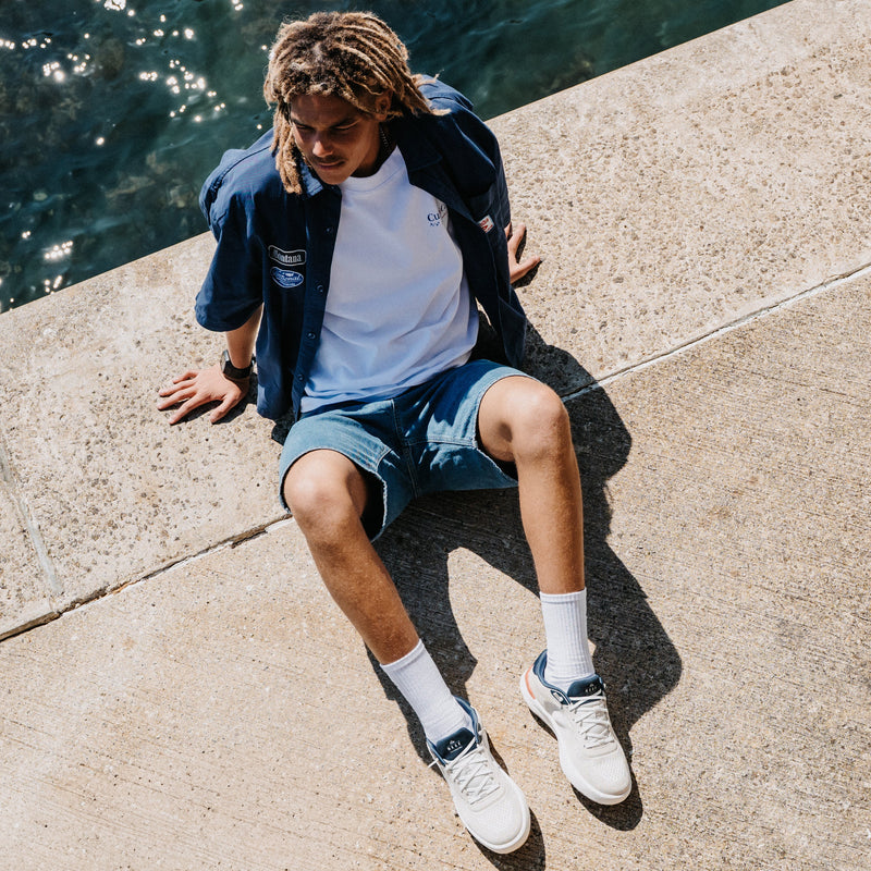 Shoreline Del Mar - Tan/White/Navy