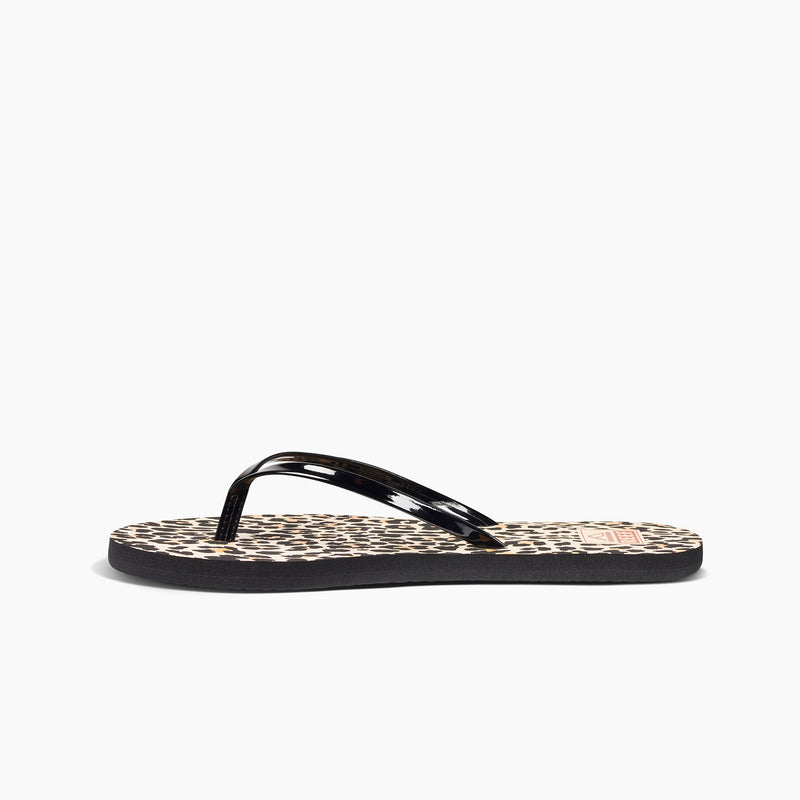 Reef leopard store print flip flops