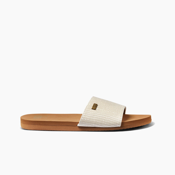 Bliss Nights Slide - White/Tan