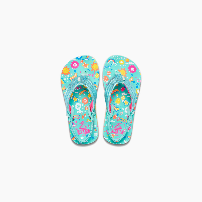 Little girl best sale reef flip flops
